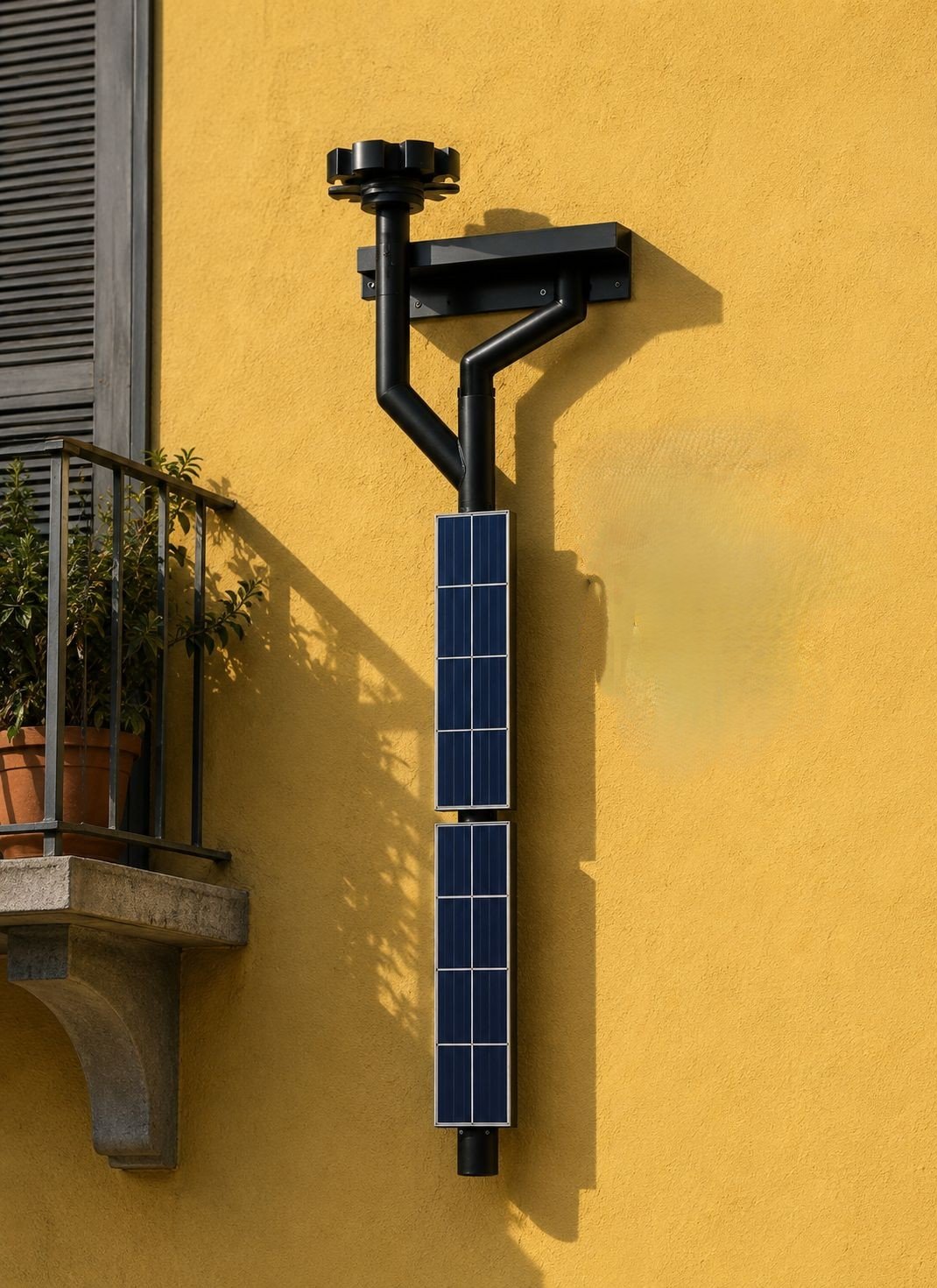 Blueray Wind Solar Pipe mounted on wall